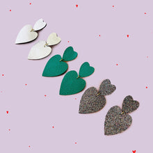 Charger l'image dans la galerie, Maxi boucles d'oreilles double cœur "Bonita"