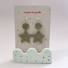 Charger l'image dans la galerie, Boucles d'oreilles dormeuses étoile