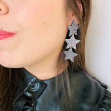 Charger l'image dans la galerie, Boucles d'oreilles triple étoile