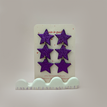 Charger l'image dans la galerie, Boucles d'oreilles triple étoile