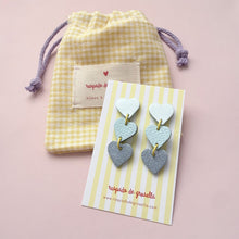 Charger l'image dans la galerie, Boucles d’oreilles 3 petits cœurs