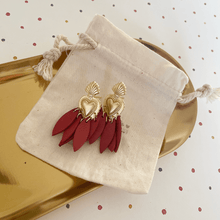 Charger l'image dans la galerie, Boucles d'oreilles Ex voto coeur sacré ( longues motifs )