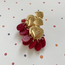 Charger l'image dans la galerie, Boucles d'oreilles Ex voto coeur sacré ( petites motifs )