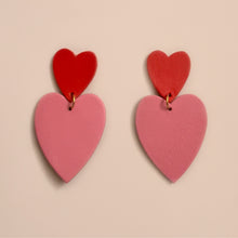 Charger l'image dans la galerie, Maxi boucles d'oreilles double cœur "Bonita"
