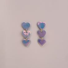 Charger l'image dans la galerie, Boucles d’oreilles 3 petits cœurs
